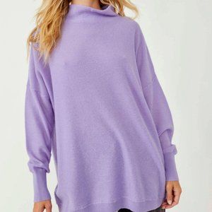 NWT Free People Slouchy Ottoman Cashmere Tunic Sweater in Wisteria Dawn